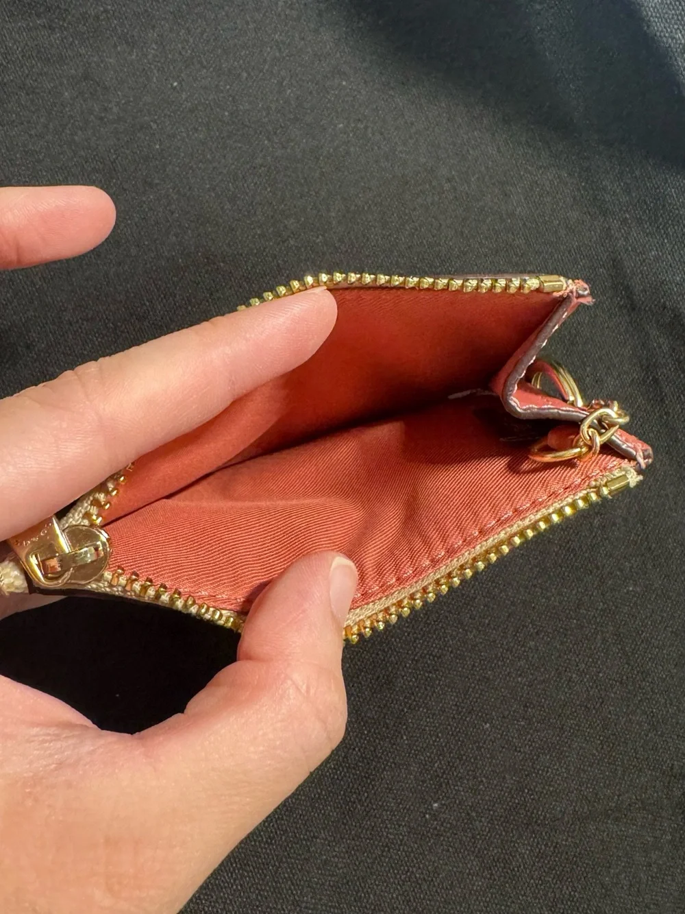Coach - Mini Skinny ID Case Wallet Signature Canvas with Floral Print